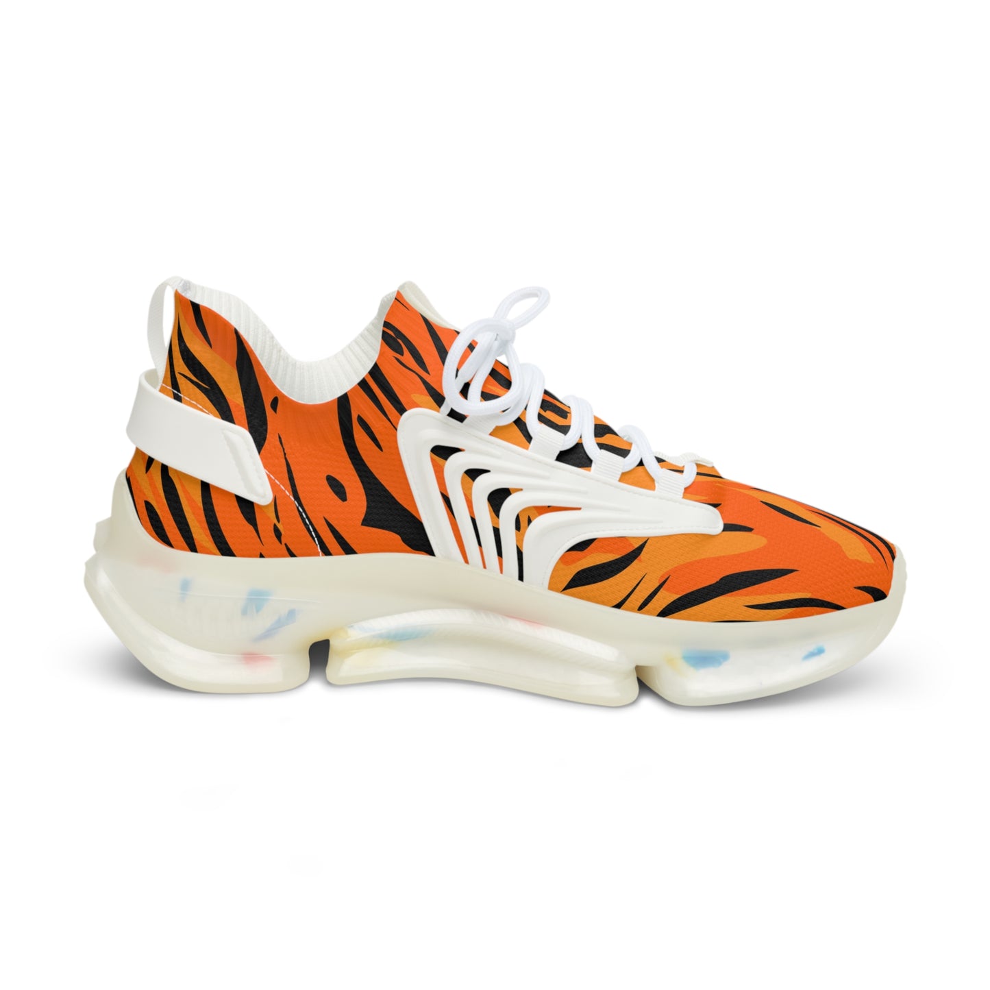 Men's Tiger Print Mesh Sneakers - Stylish, Lightweight Athletic Footwear