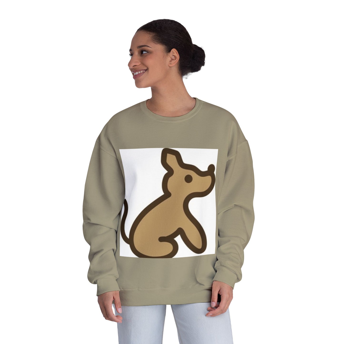 Cute Dog Illustration Unisex Crewneck Sweatshirt - Cozy Pet Lover Gift