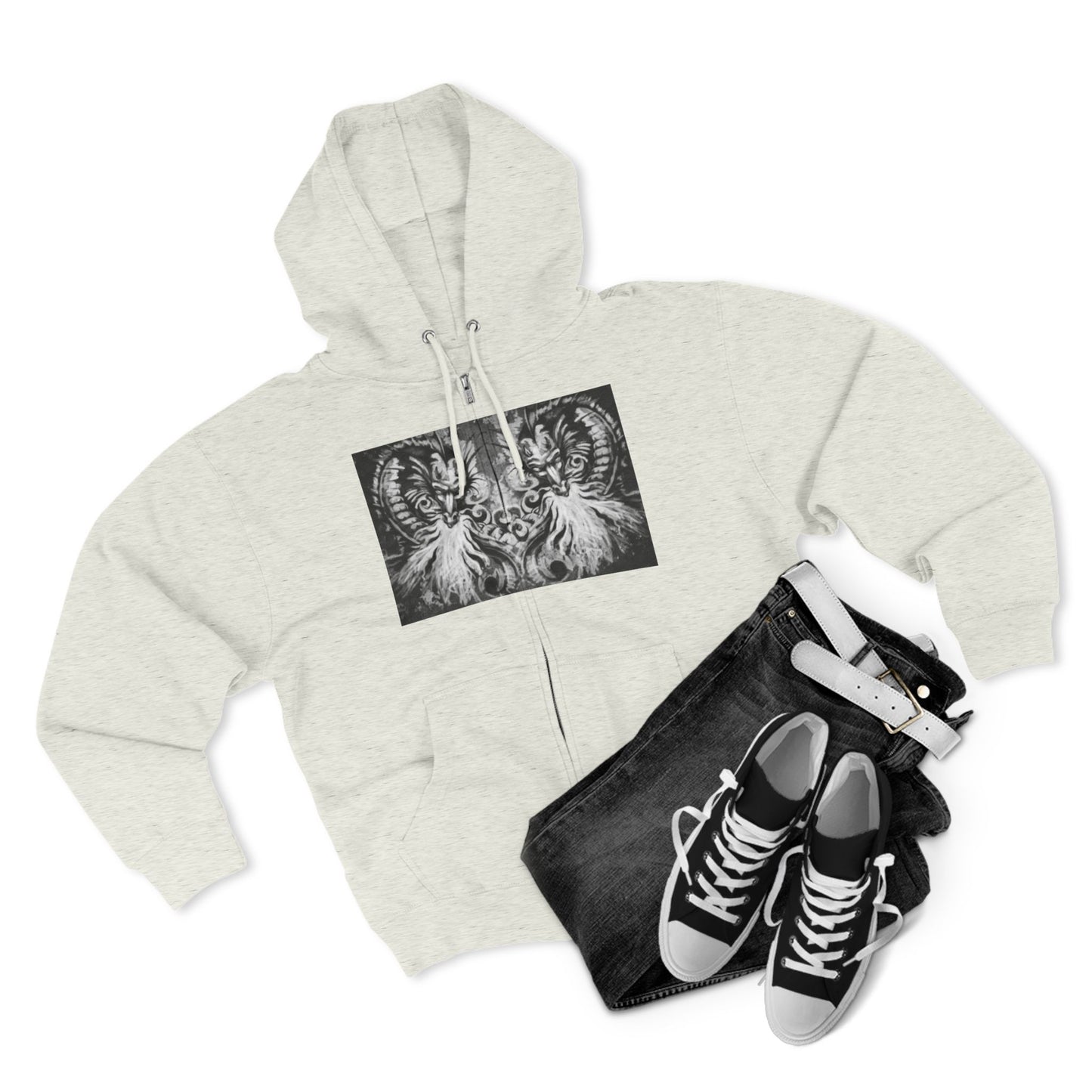 Colorful Artistic Unisex Zip Hoodie - Vibrant Design for Creative Souls
