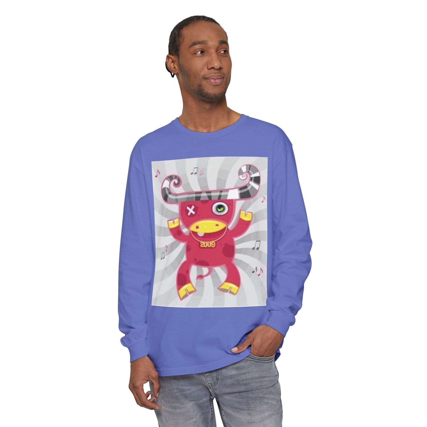 Fun & Quirky Graphic Long Sleeve T-Shirt - Perfect for Music Lovers
