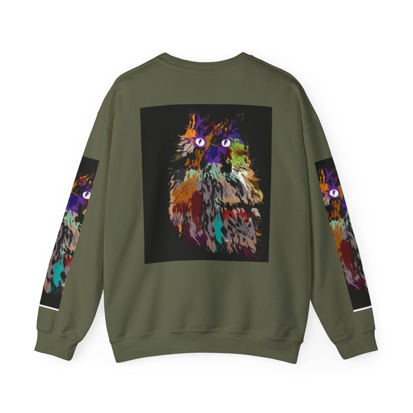 Colorful Owl Crewneck Sweatshirt - Unisex Heavy Blend™ - Cozy Art Wear for Animal Lovers