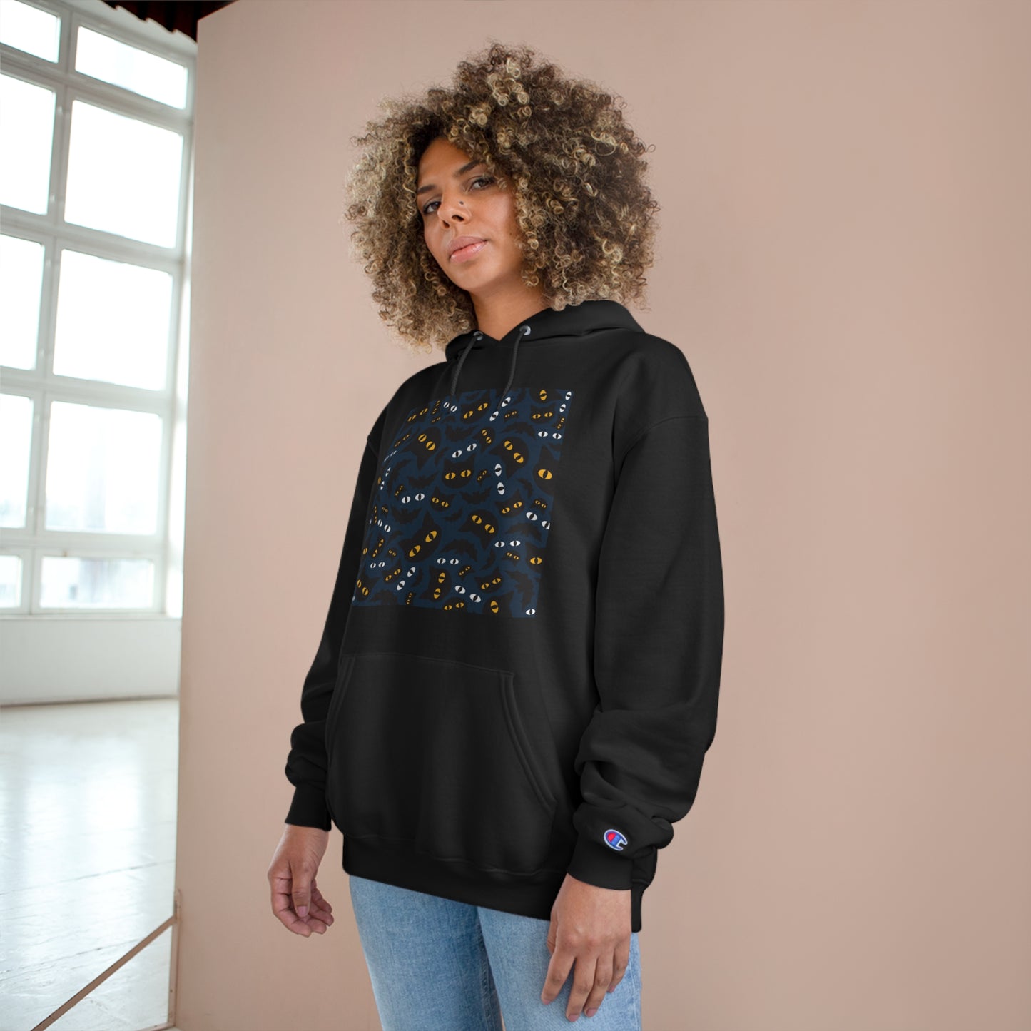 Cozy Cat-Themed Champion Hoodie for Cat Lovers