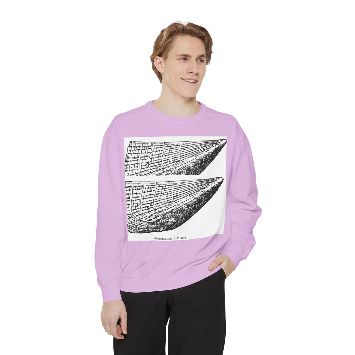 Graphic Unisex Garment-Dyed Sweatshirt | Nautical Design for Ocean Lovers