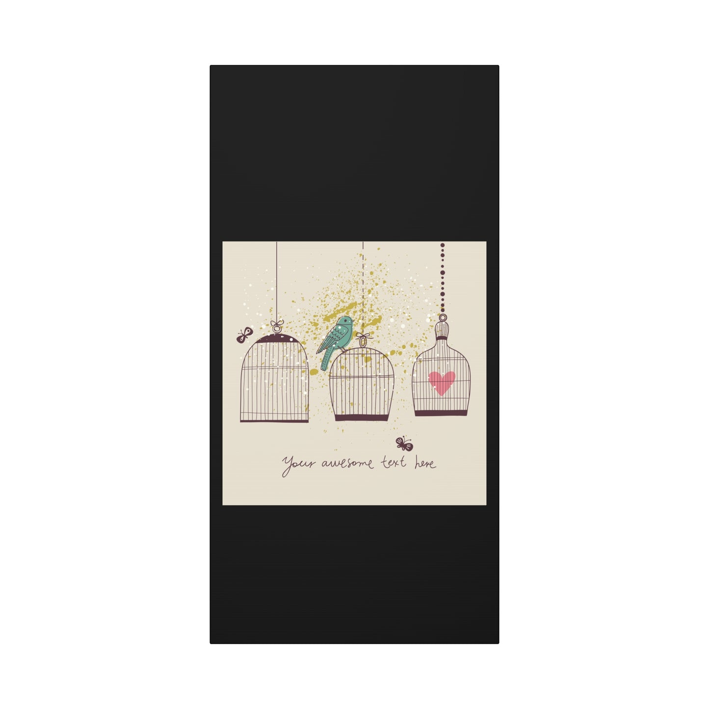 Whimsical Birdcage Canvas Wall Art - Personalized Home Decor