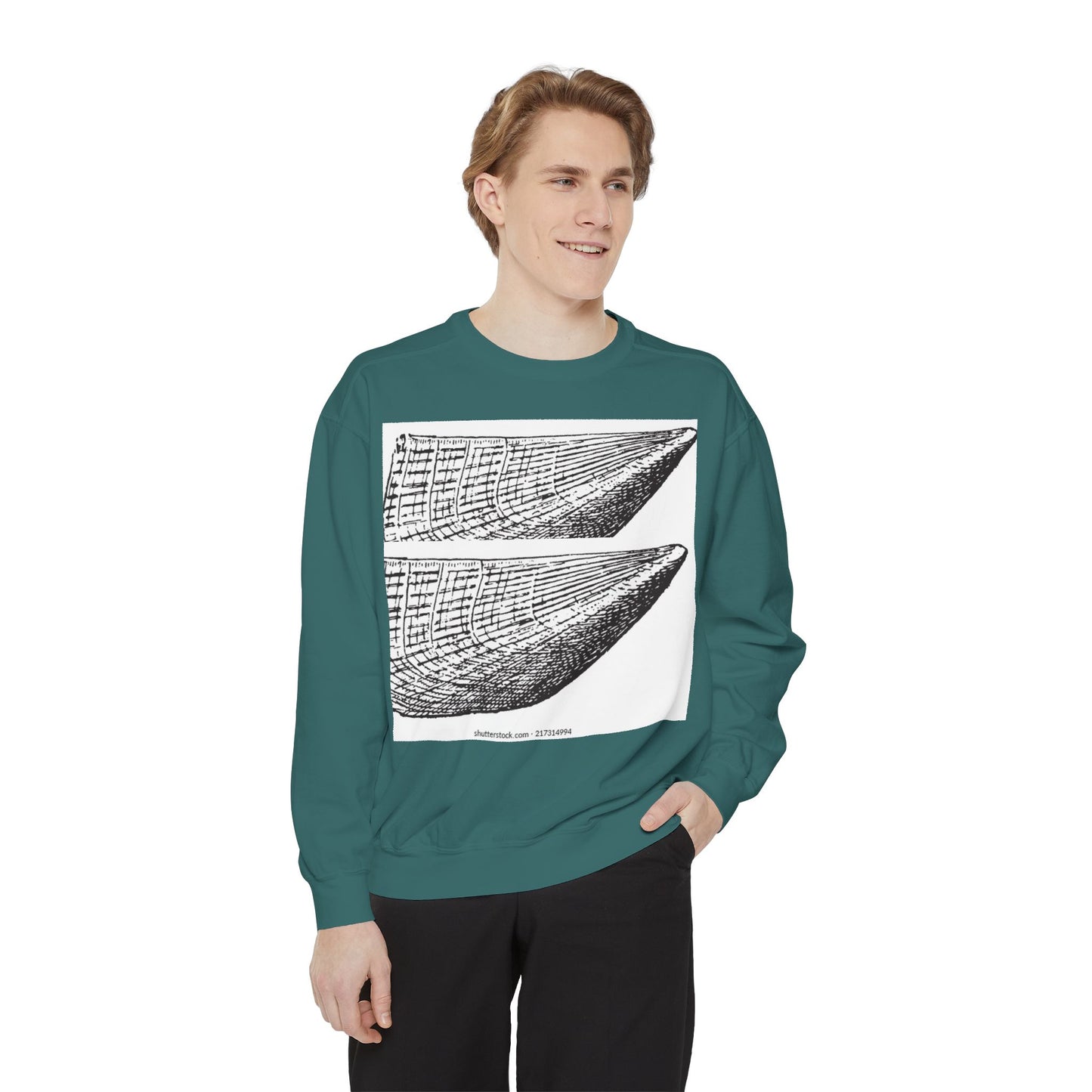 Graphic Unisex Garment-Dyed Sweatshirt | Nautical Design for Ocean Lovers