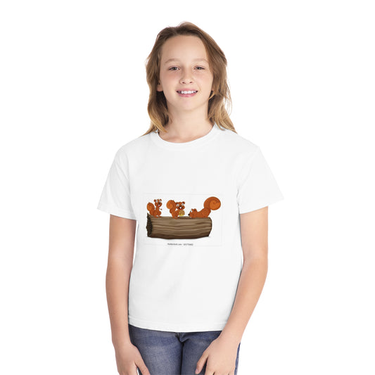 Playful Squirrel Youth Tee - Fun Animal Graphic T-Shirt for Kids