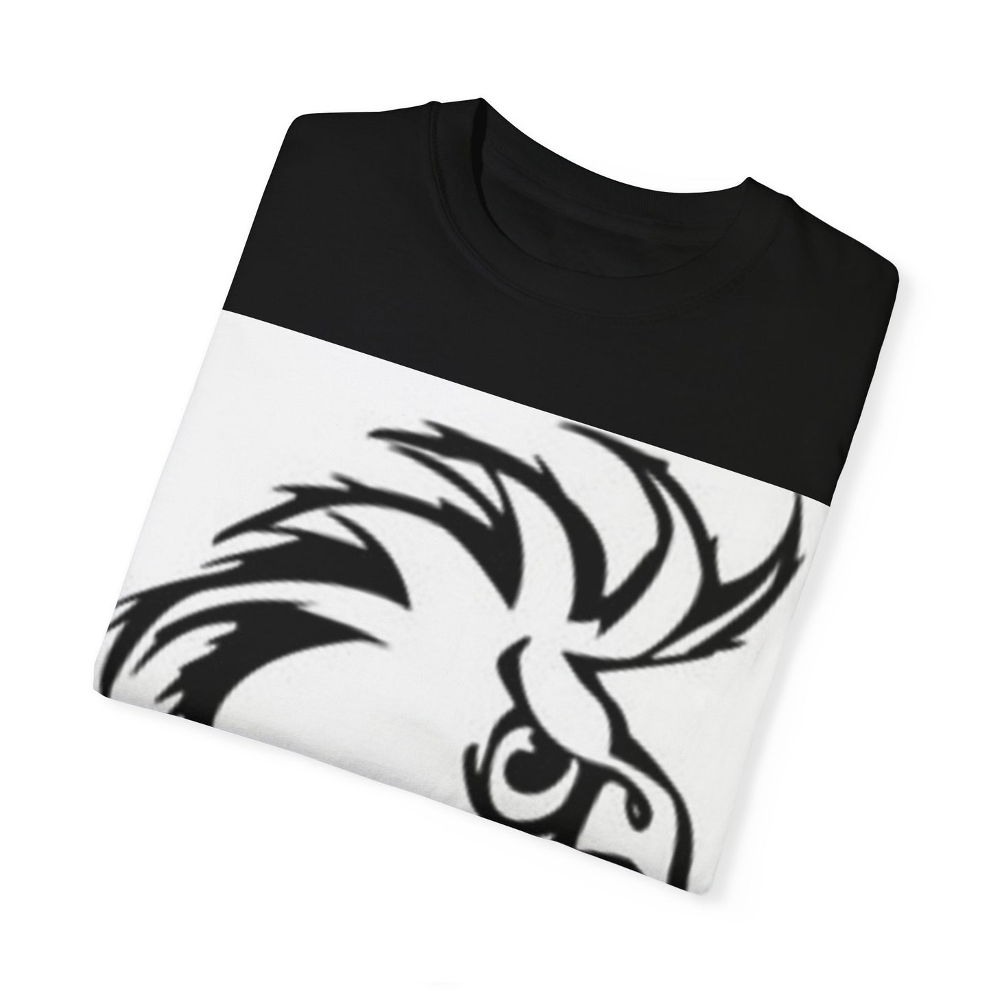 Artistic Unisex Garment-Dyed T-Shirt - Hand Drawn Patterns