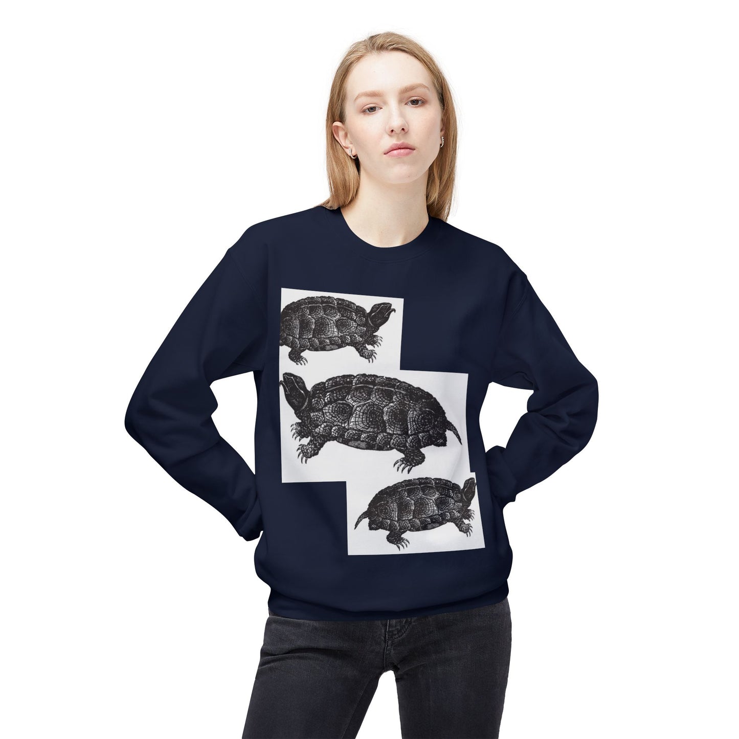 Cozy Turtle Graphic Sweatshirt - Unique Wildlife Apparel