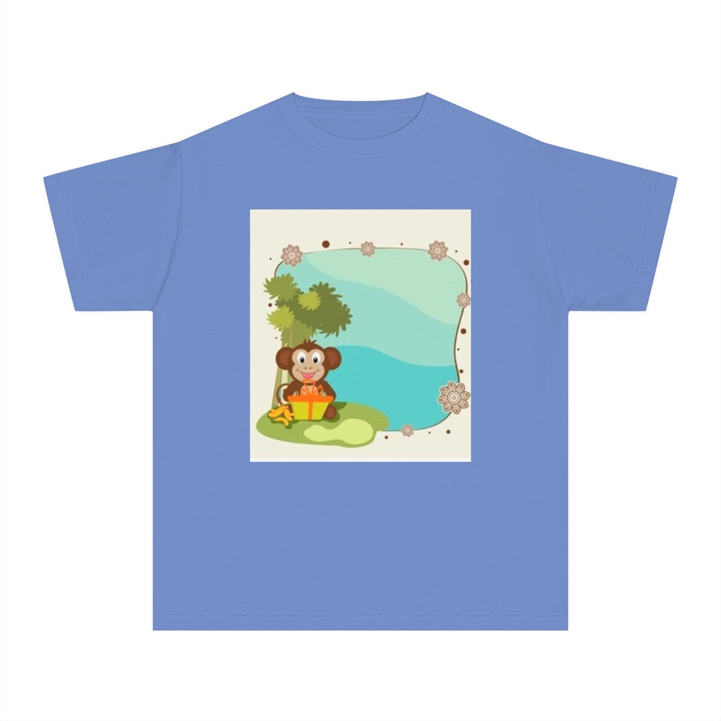 Cute Monkey Youth Midweight Tee - Perfect for Playful Days