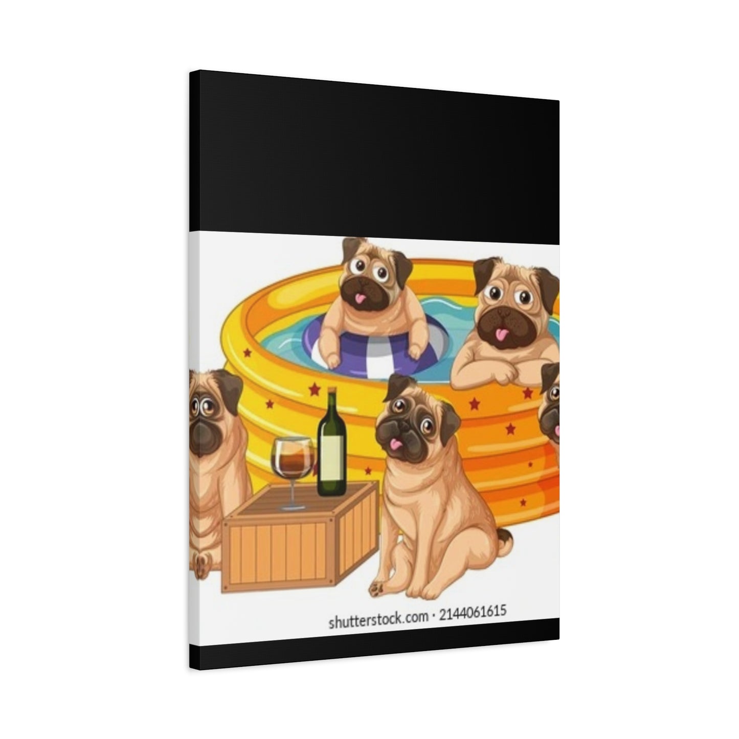 Pug Pool Party Canvas Art - Fun Pet Decor