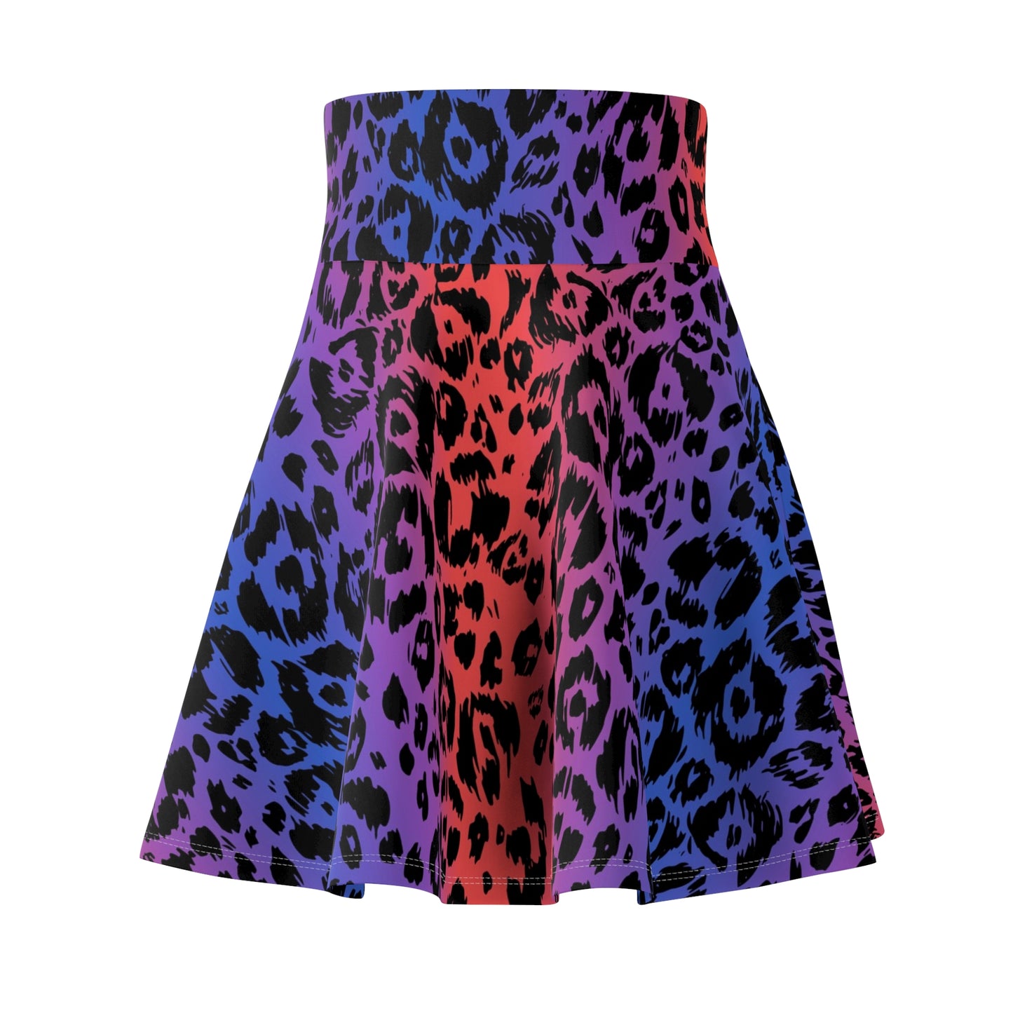 Vibrant Leopard Print Skater Skirt for Women