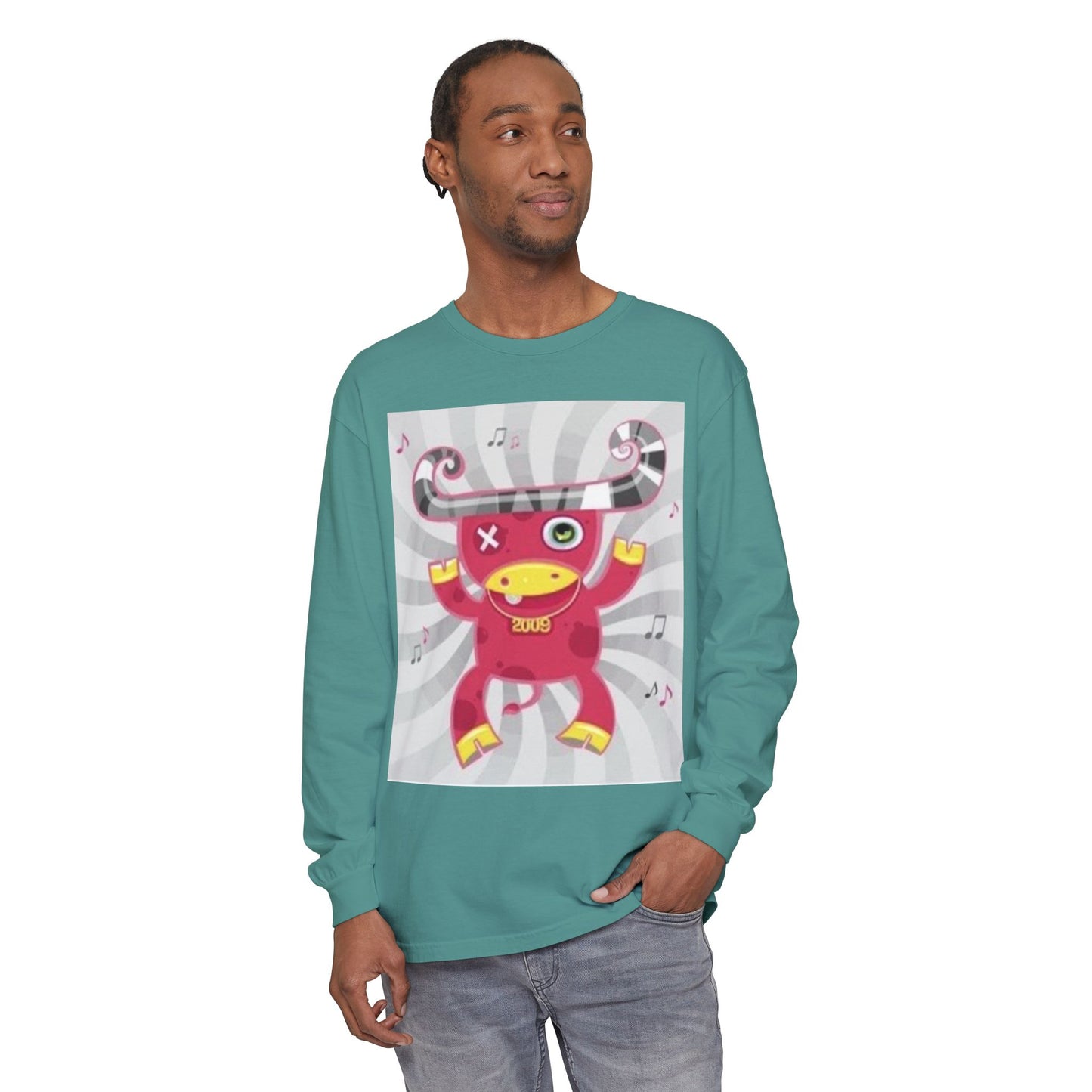 Fun & Quirky Graphic Long Sleeve T-Shirt - Perfect for Music Lovers