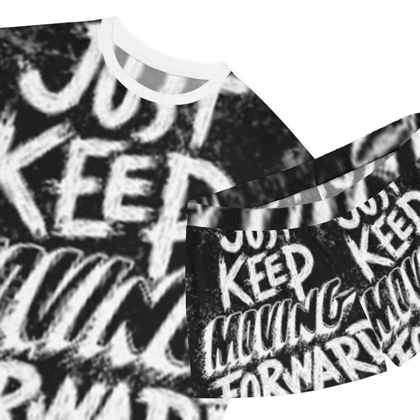 Motivational Women's Short Pajama Set - Just Keep Moving Forward