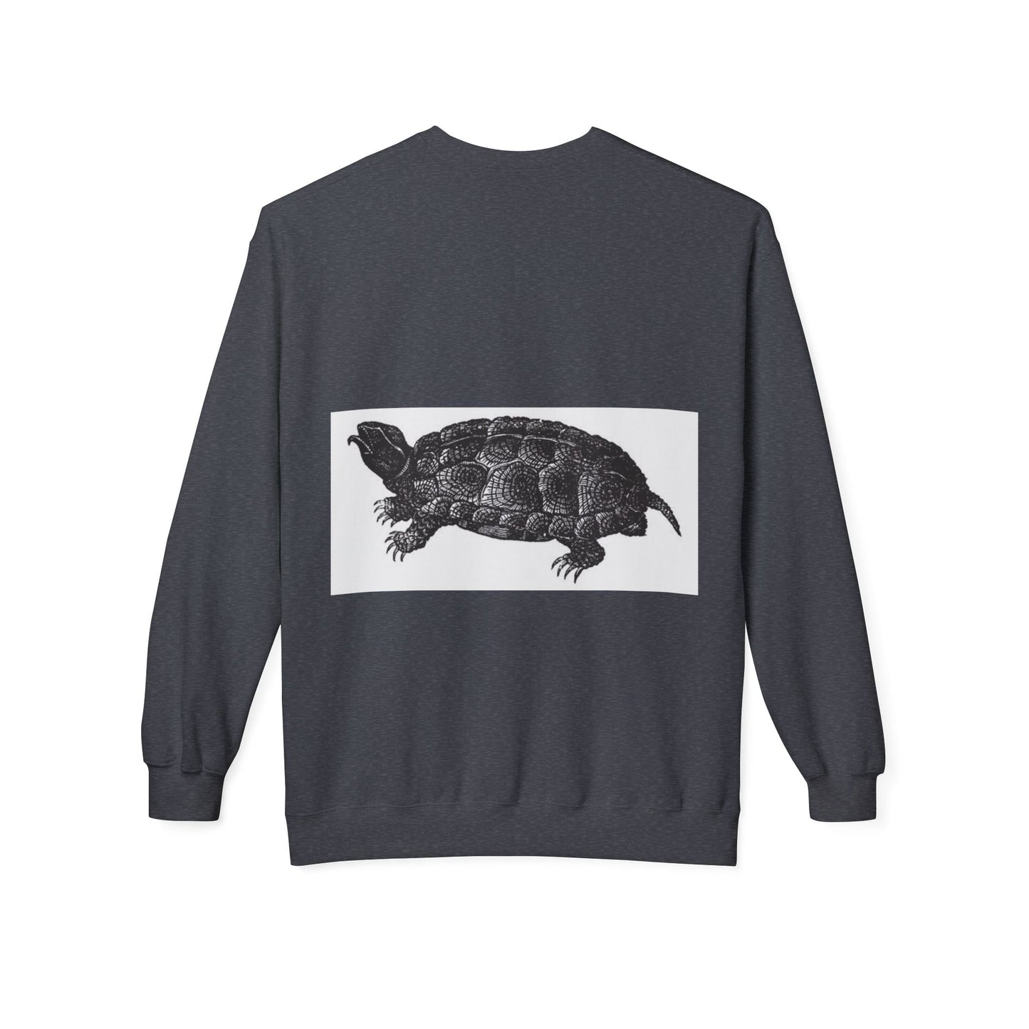 Turtle Design Unisex Fleece Crewneck Sweatshirt - Chill Vibes, Perfect Gift for Nature Lovers