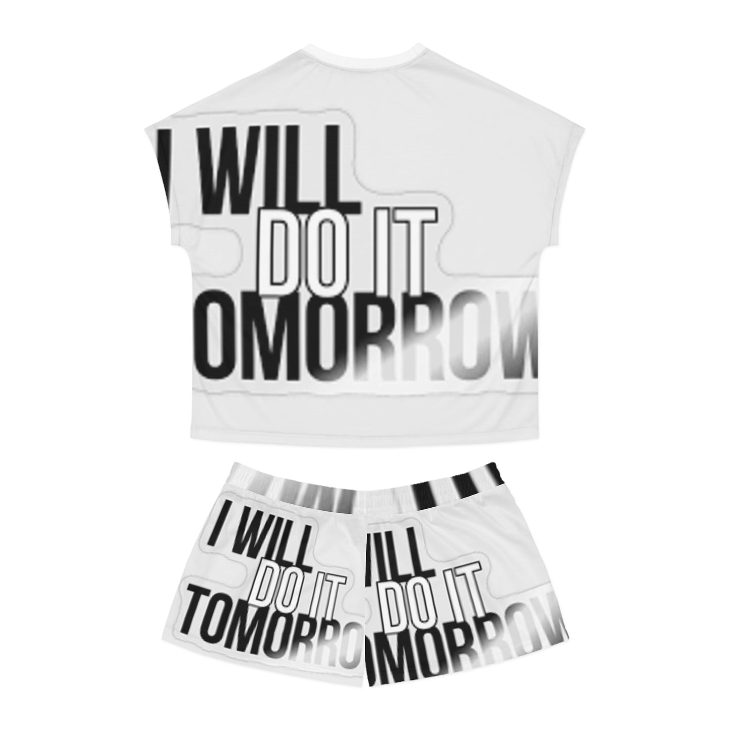 Motivational Women's Pajama Set - "I Will Do It Tomorrow"