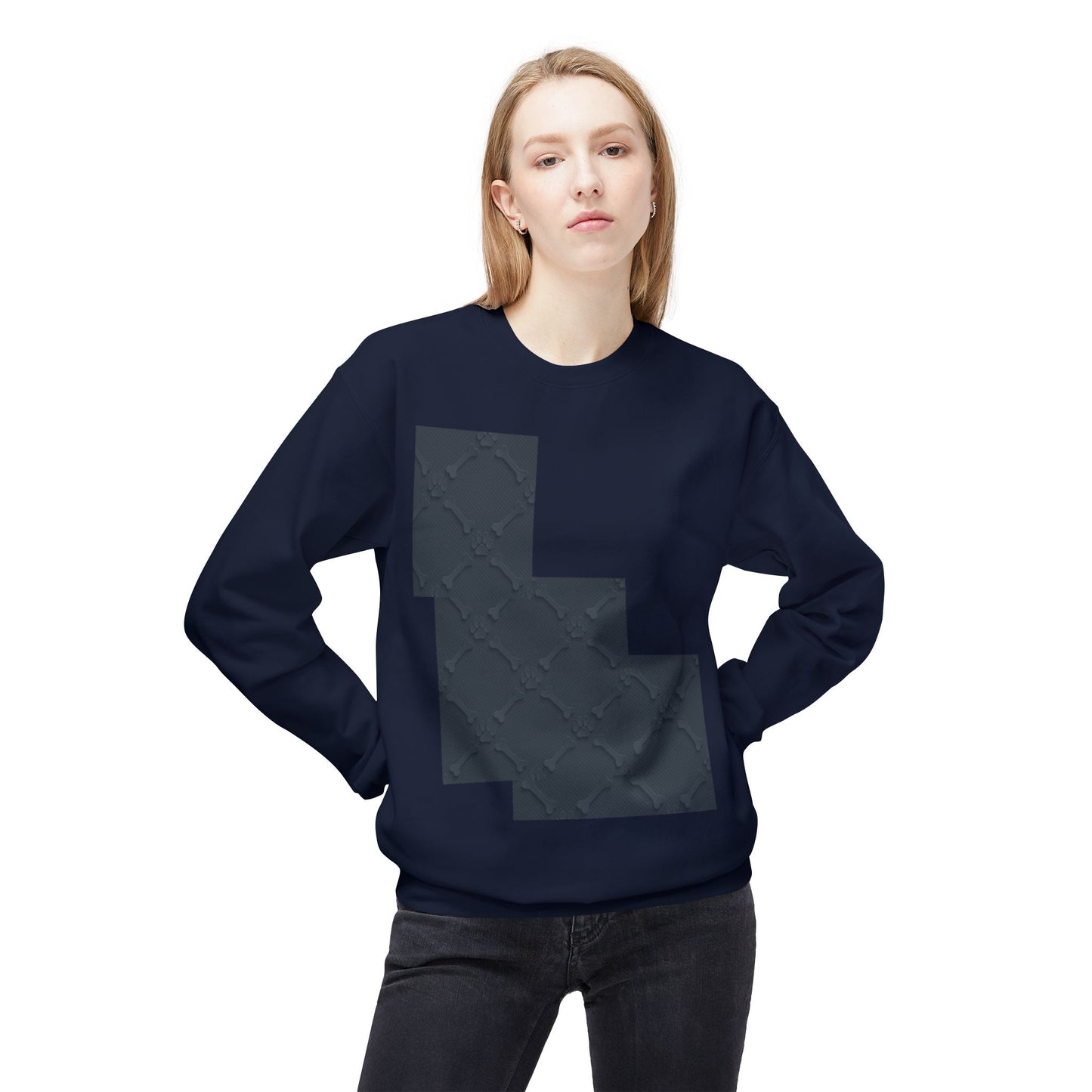 Minimalist Pet-Themed Crewneck Sweatshirt for Animal Lovers