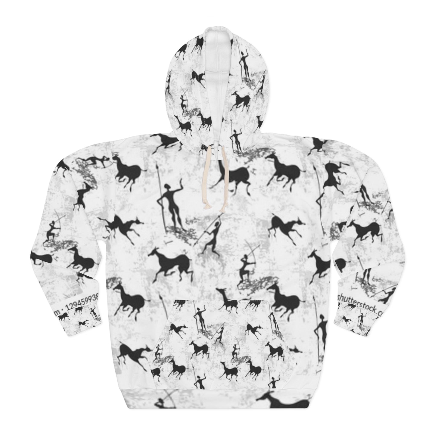 Artistic Unisex Pullover Hoodie - Unique Horse & Rider Print