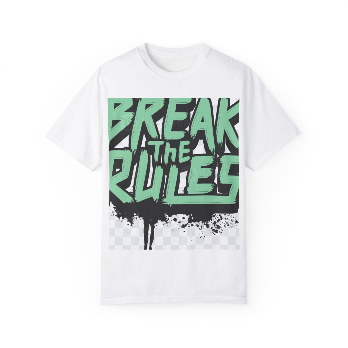 Unisex Garment-Dyed T-shirt - "Break the Rules" Graphic Tee for Creative Spirits
