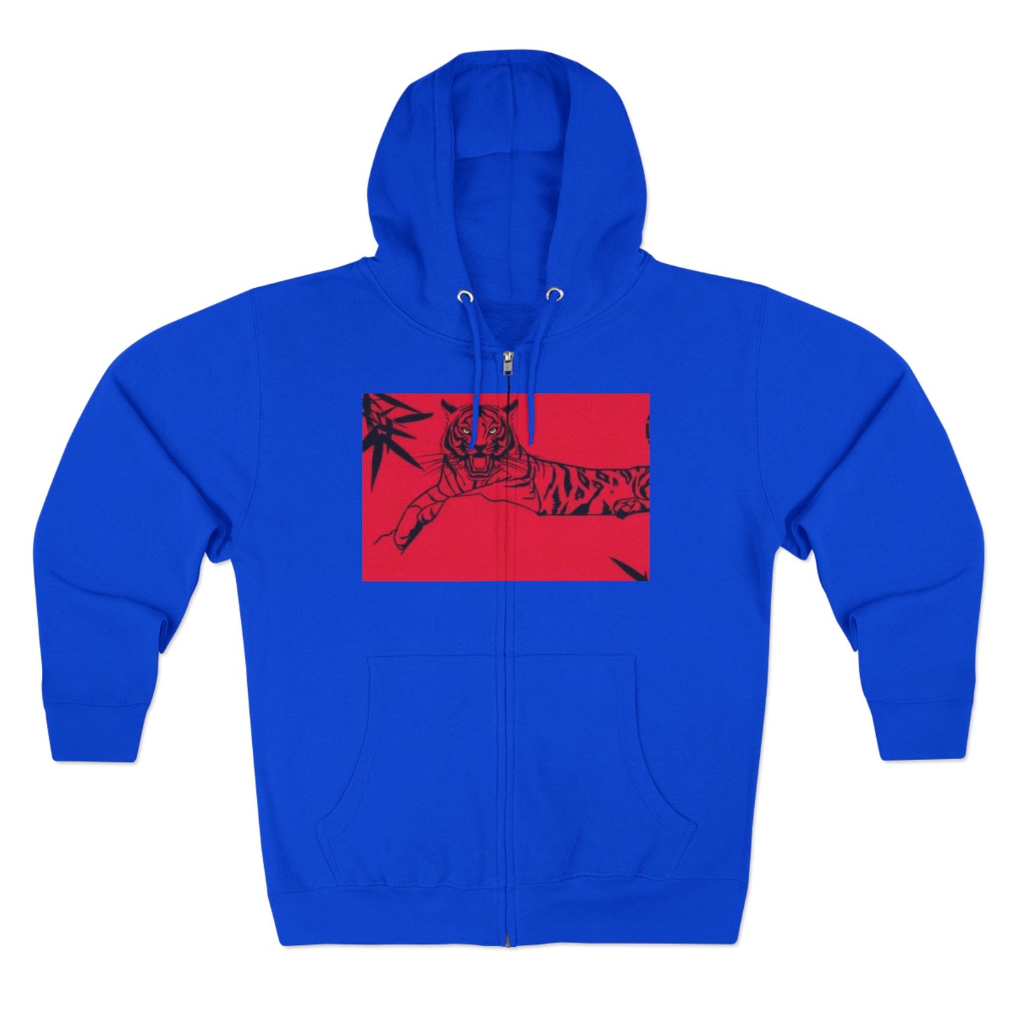 Cool Tiger Graphic Unisex Zip Hoodie - Trendy Streetwear for Animal Lovers