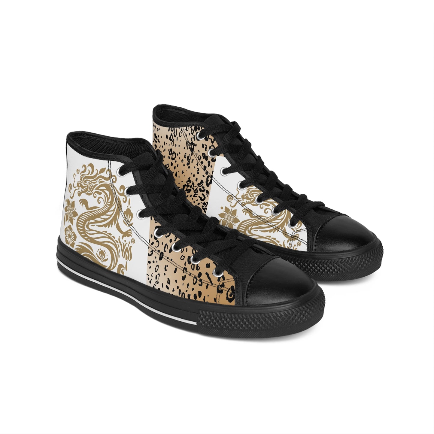Stylish High-Top Sneakers with Unique Design - Versatile Footwear for Everyday Adventures