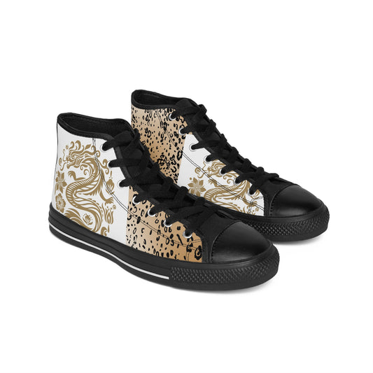 Stylish High-Top Sneakers with Unique Design - Versatile Footwear for Everyday Adventures