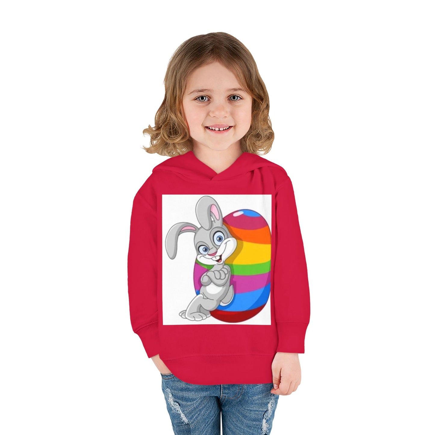 Colorful Easter Bunny Toddler Pullover Hoodie