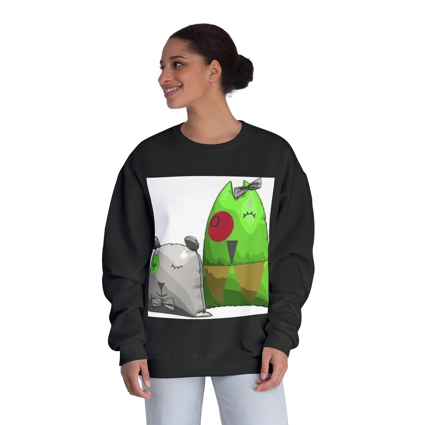 Cute Cartoon Monsters Unisex Crewneck Sweatshirt - Cozy Fun for All Ages