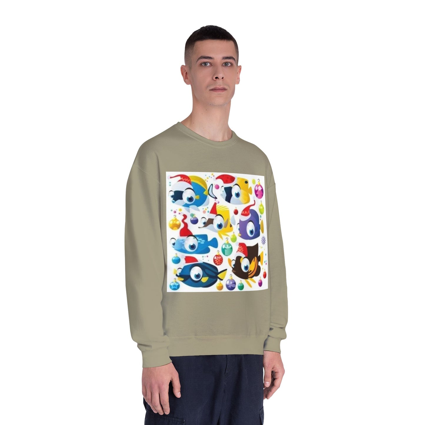 Whimsical Colorful Crewneck Sweatshirt – Fun Cartoon Design