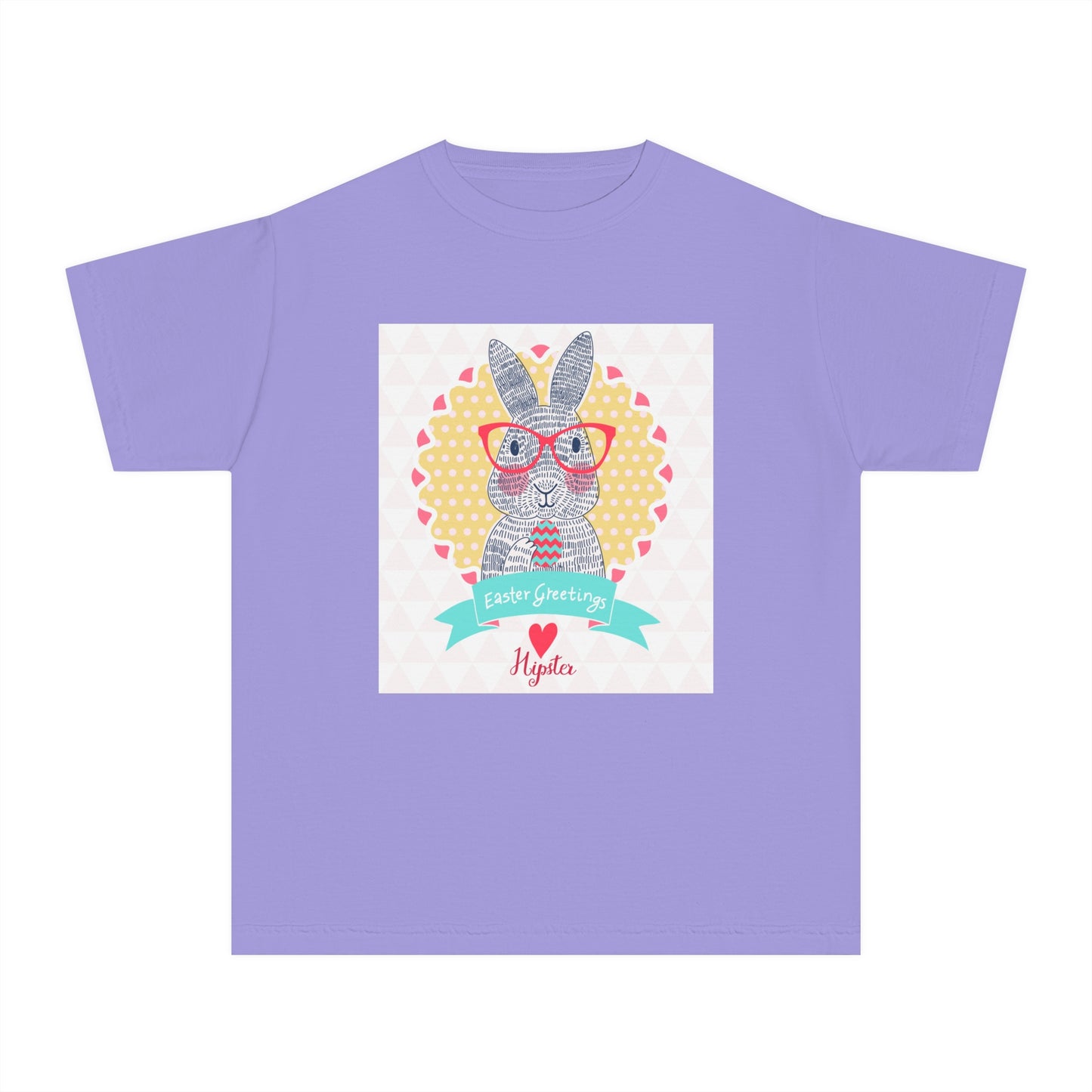 Youth Easter Bunny Tee - 'Easter Greetings' Design