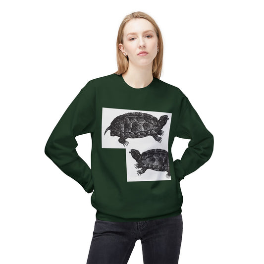 Vintage Turtle Graphic Fleece Crewneck Sweatshirt