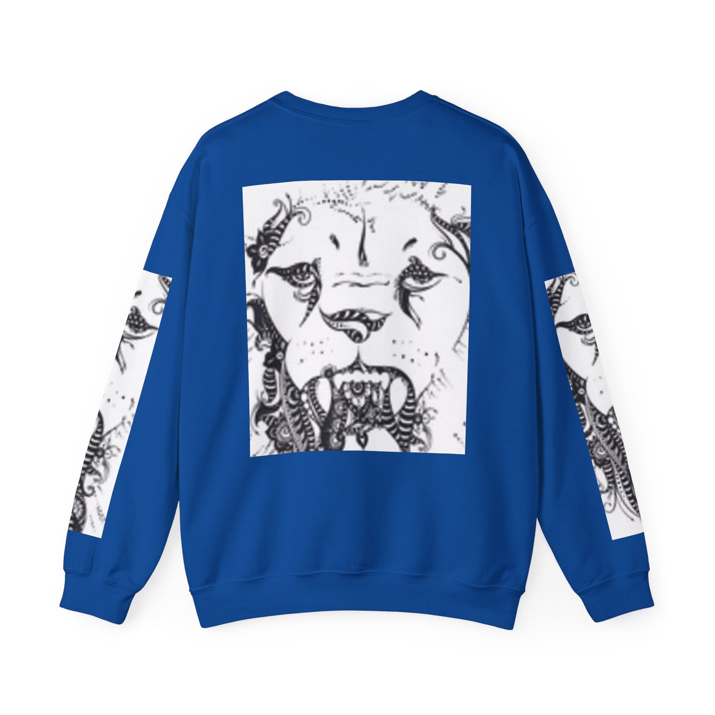 Wild Spirit Lion Graphic Crewneck Sweatshirt | Unisex Heavy Blend