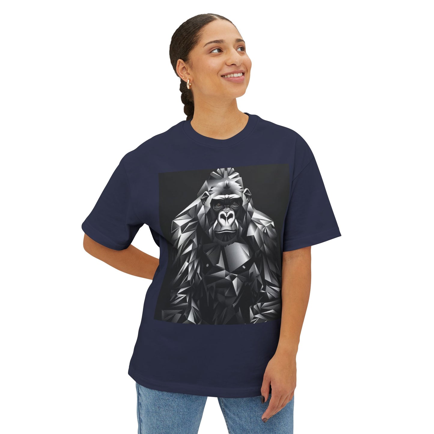 Unisex Oversized Boxy Tee - Vibrant Hoodie Graphic Shirt for Casual Style