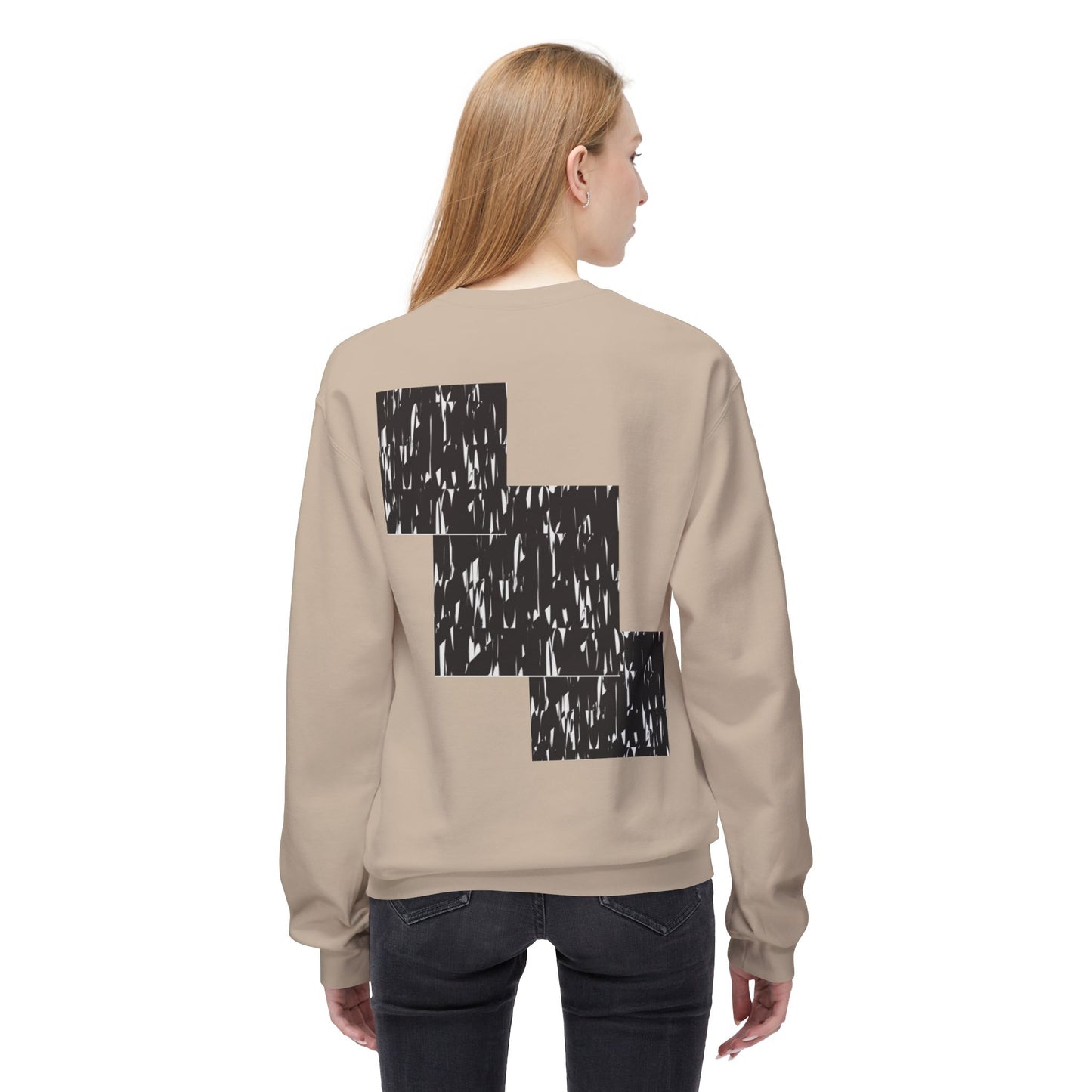 Modern Abstract Fleece Crewneck Sweatshirt - Cozy Unisex Apparel