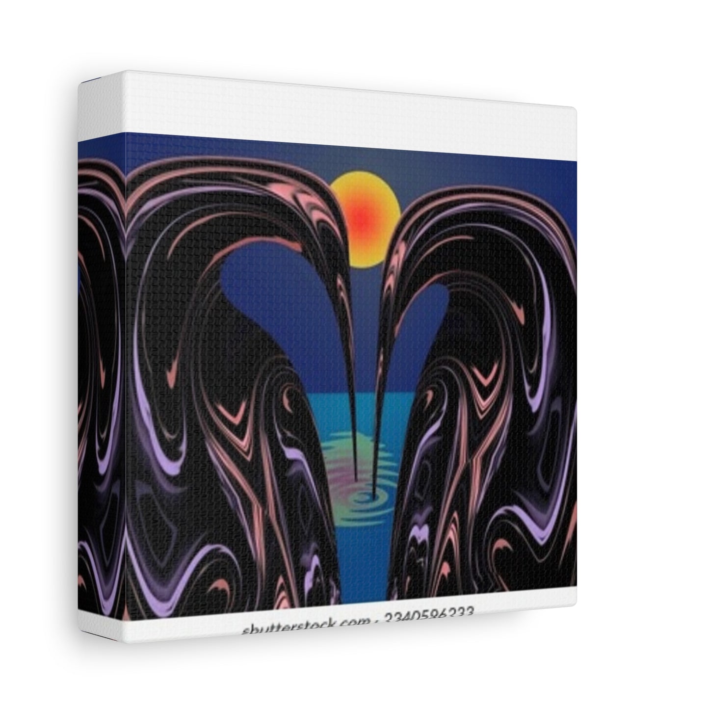 Romantic Abstract Canvas Art - Heart-Shaped Design for Home Decor