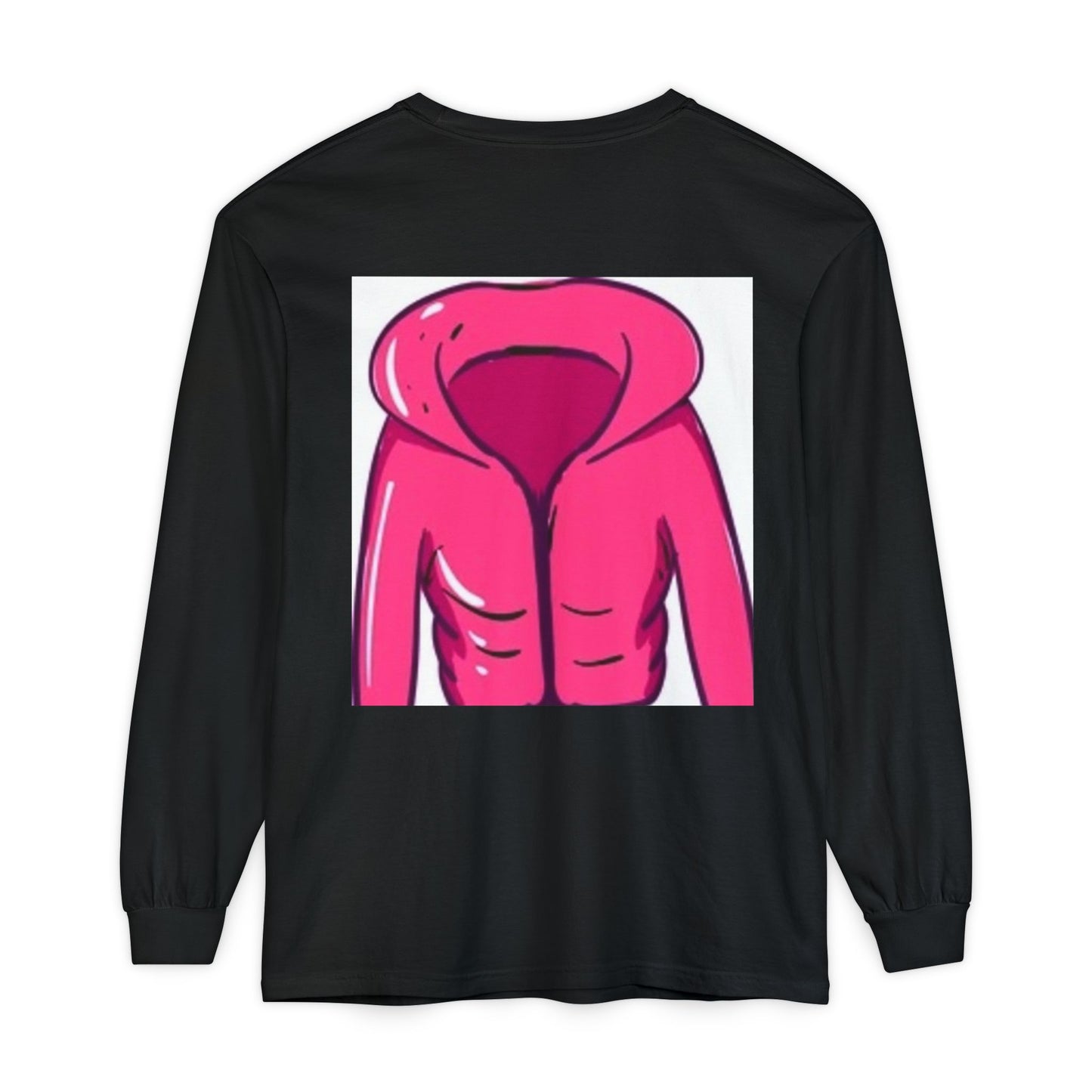 Unisex Garment-Dyed Long Sleeve T-Shirt - Cute Hoodie Print for Casual Wear
