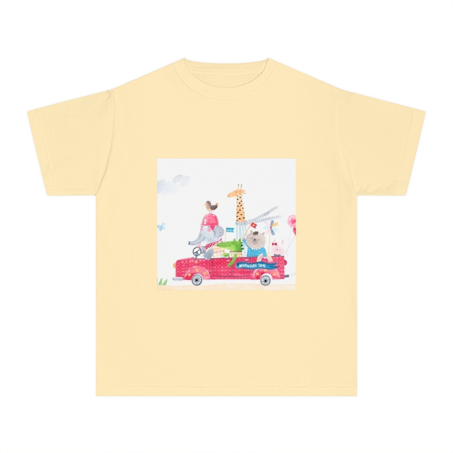 Fun Animal Adventure Youth Midweight Tee - Colorful Kids Tee for Playtime