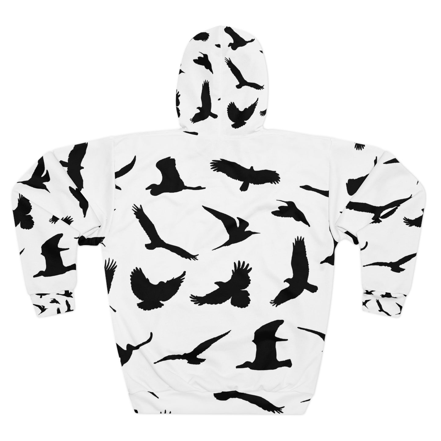 Unisex Bird Silhouette Pullover Hoodie - Perfect for Nature Lovers and Casual Outings