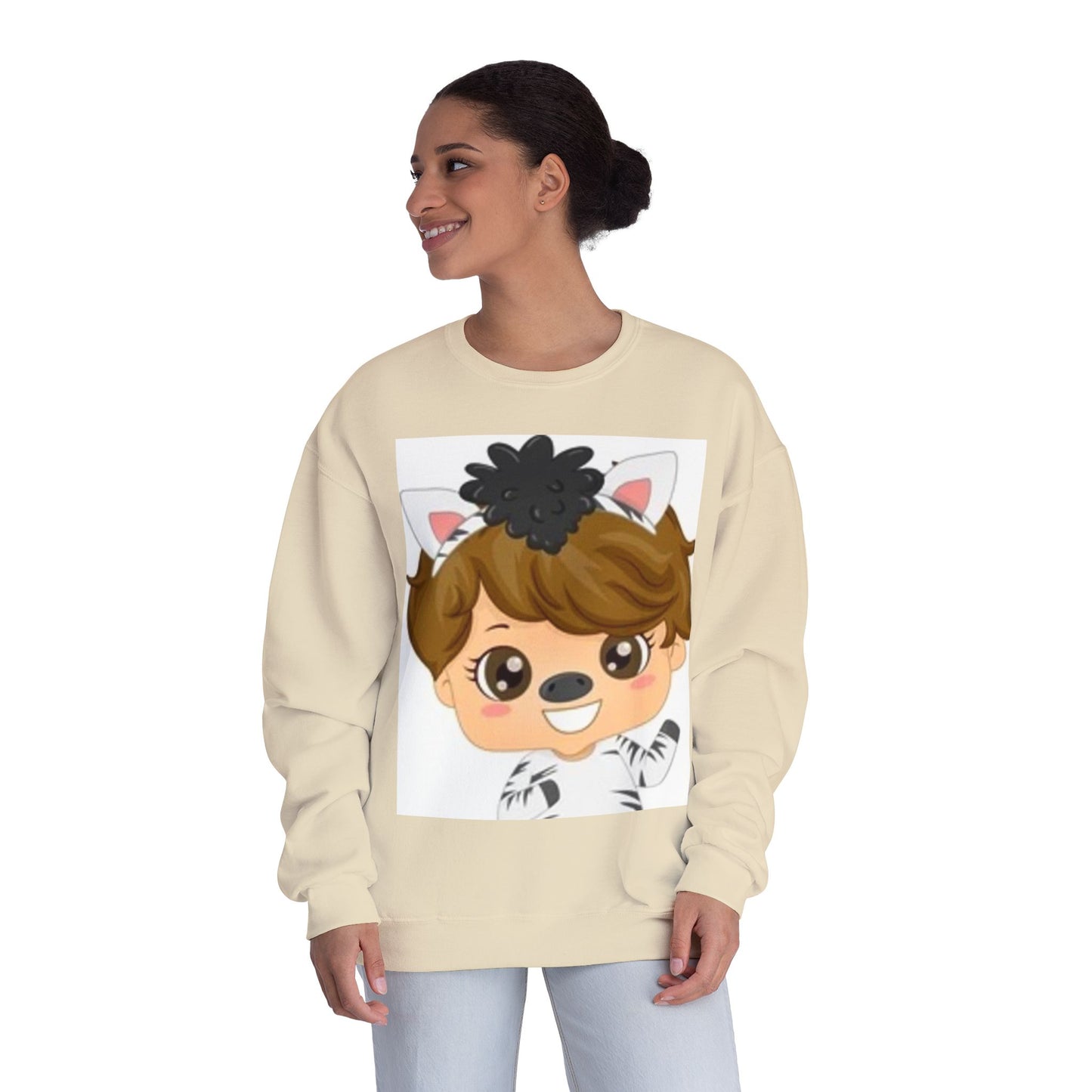 Cute Cartoon Animal Crewneck Sweatshirt for Kids
