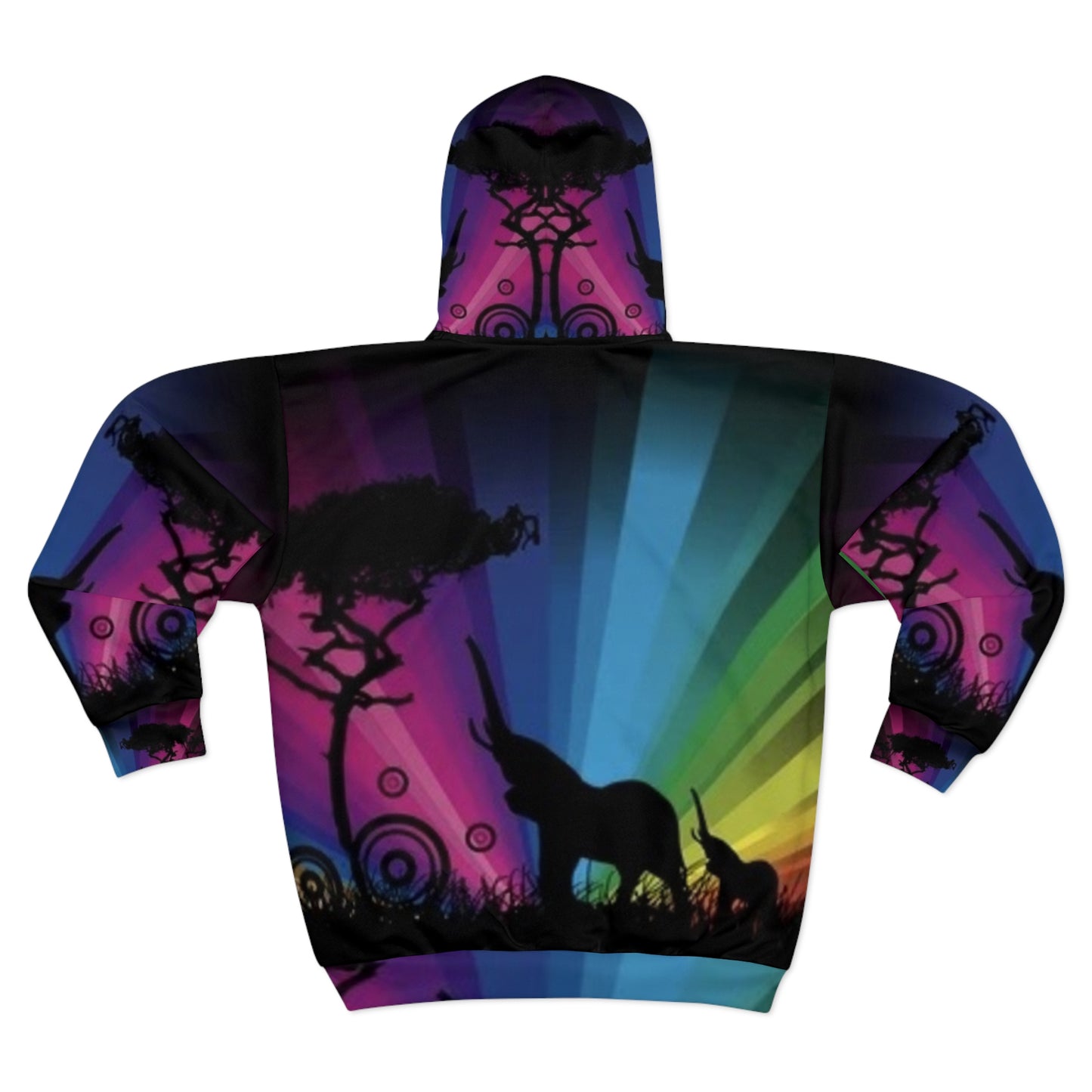 Colorful Wildlife Unisex Zip Hoodie - Eye-Catching Nature Design