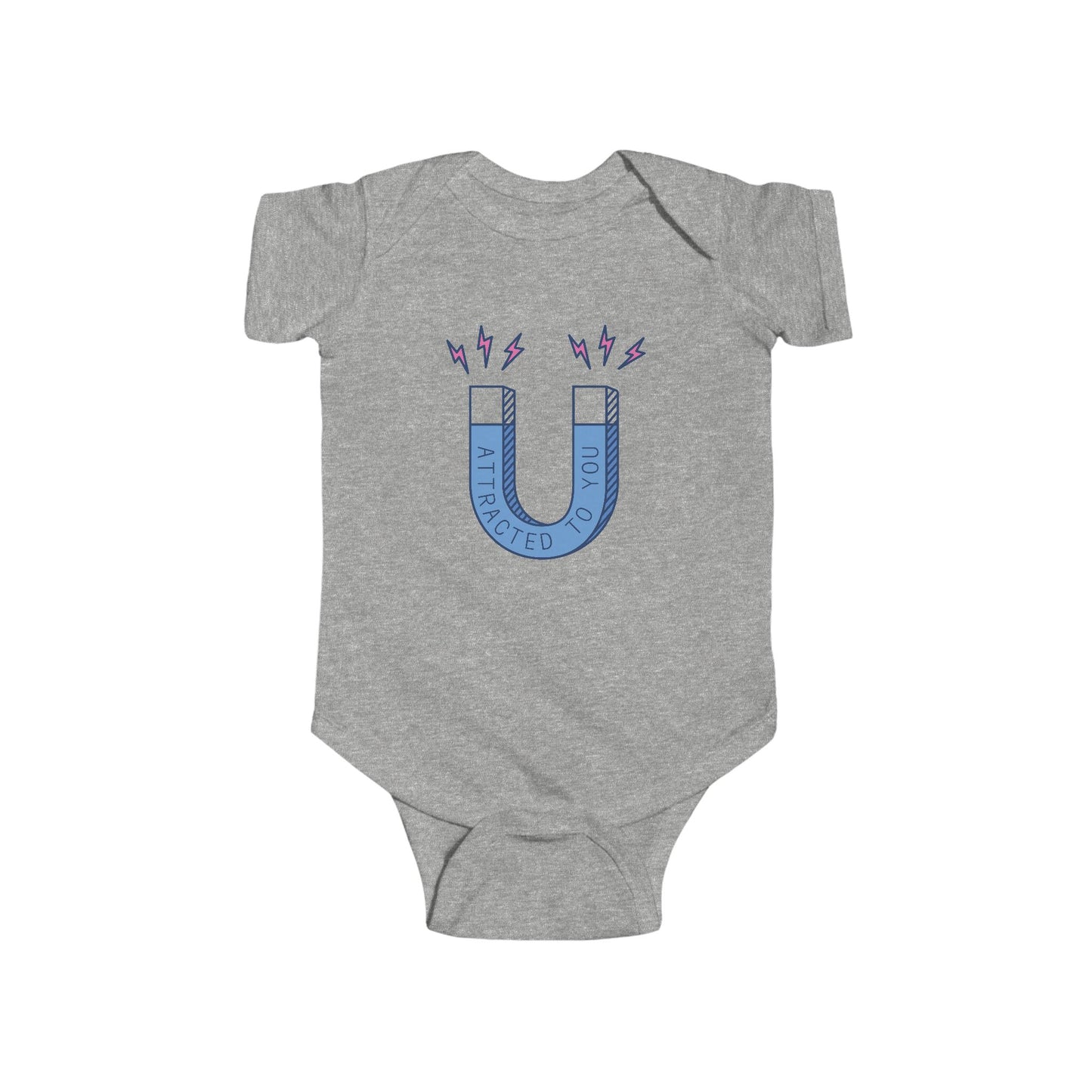 Attracted to You Infant Bodysuit - Cute Magnet Design for Newborns