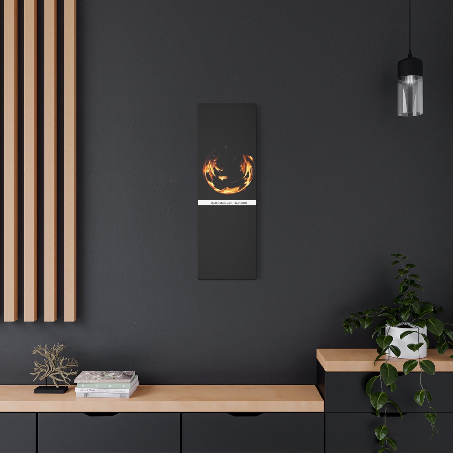 Fire Swirl Matte Canvas Art - Stretched 1.25" Gallery Wrap
