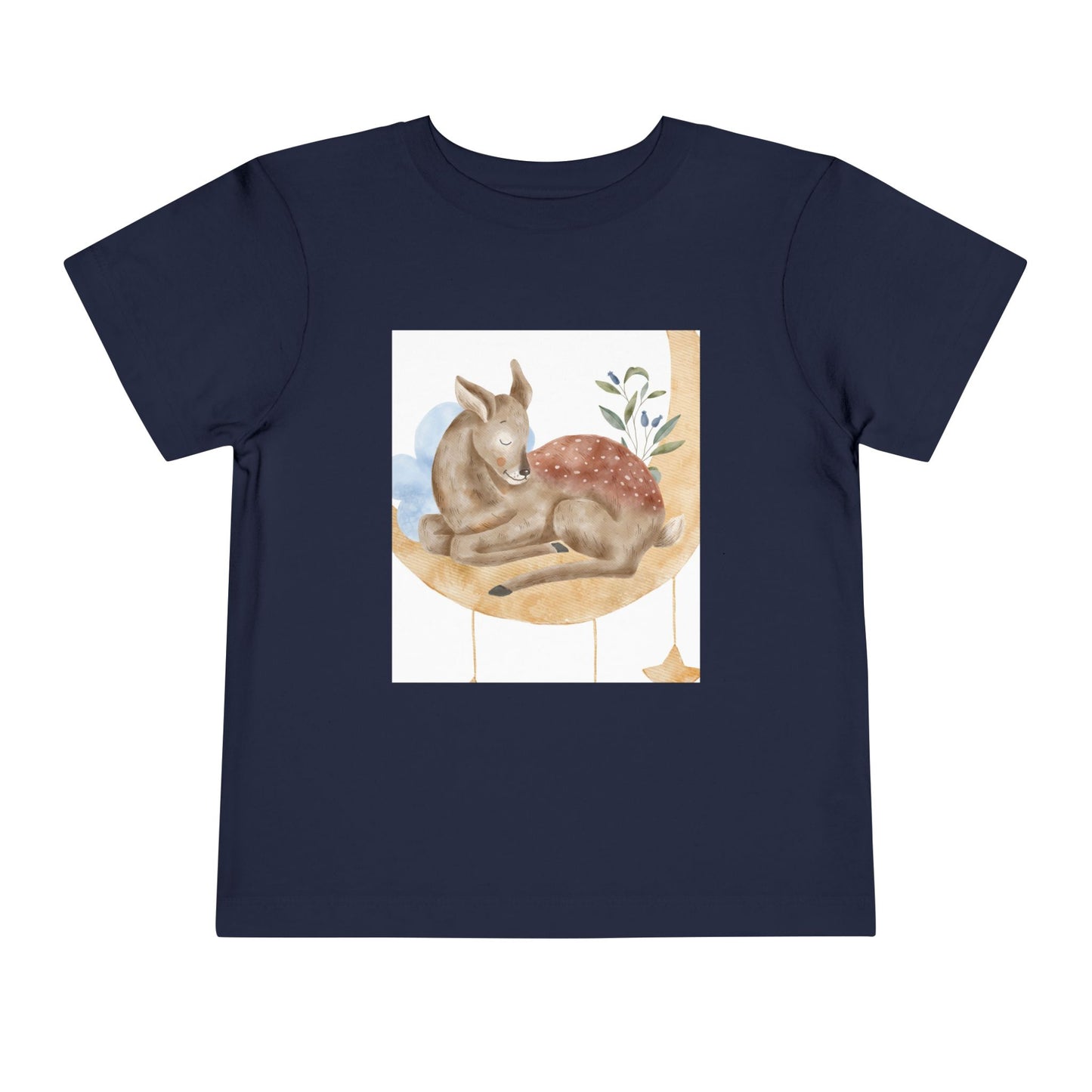 Whimsical Fawn Toddler Tee - Cute Short Sleeve Shirt for Kids