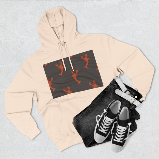 Lobster Print Fleece Hoodie - Perfect for Seafood Lovers