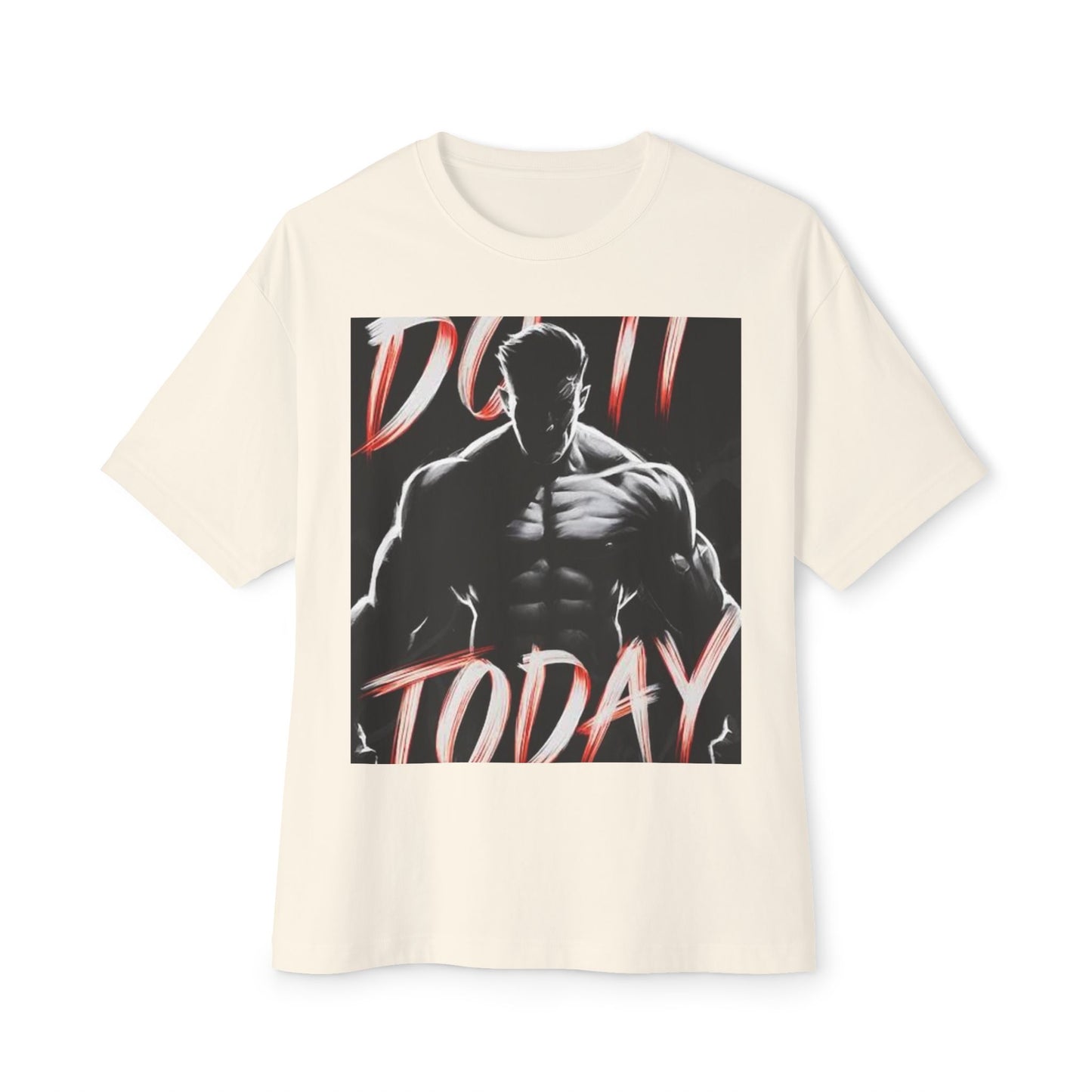 Motivational Oversized Boxy Tee - 'Do It Today' Graphic Tee for Fitness Enthusiasts