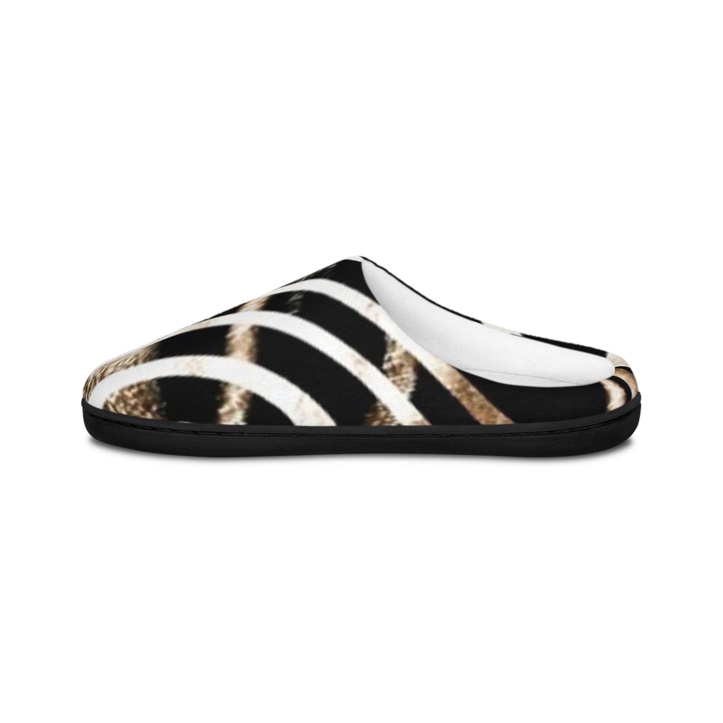 Stylish Black and Gold Men's Indoor Slippers - Cozy Home Footwear