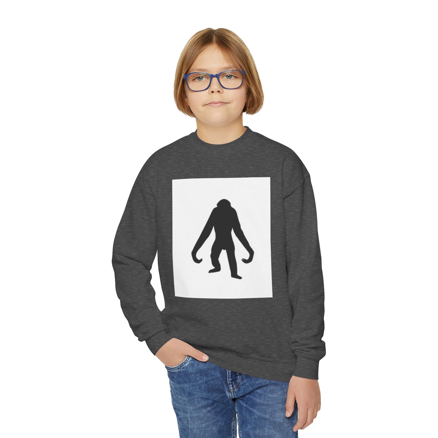 Beach Vibes Youth Crewneck Sweatshirt with Tropical Design