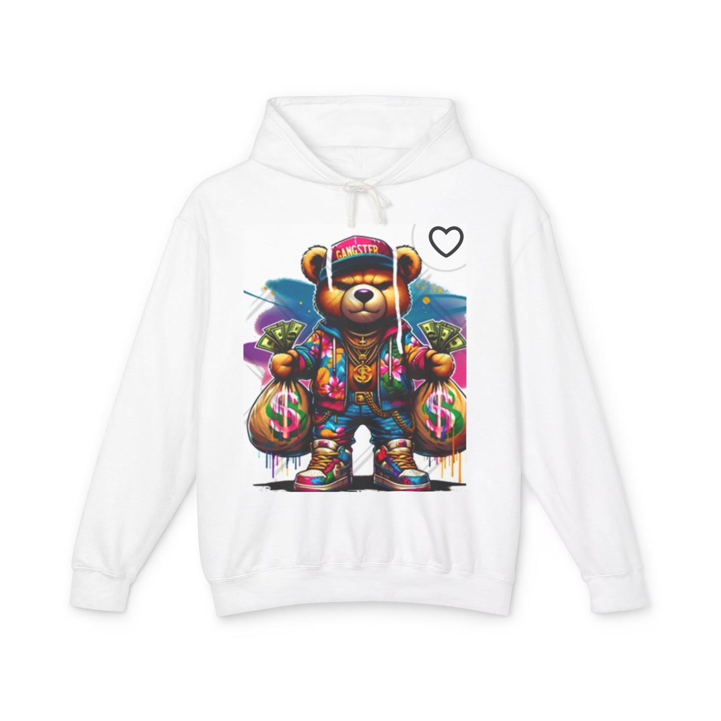 Trendy Bear Money Sweatshirt - Unisex Lightweight Hoodie for Gamers & Streetwear Fans