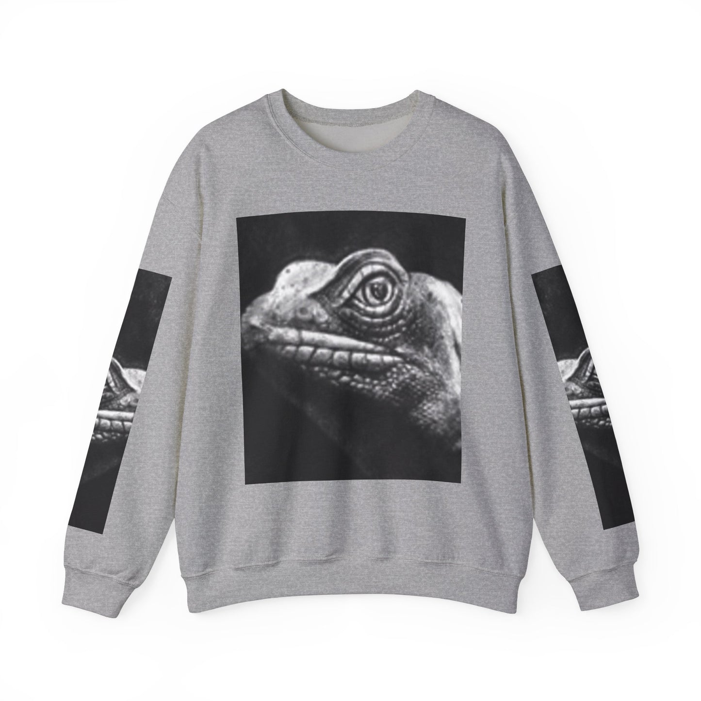Unique Unisex Crewneck Sweatshirt with Bold Lizard Design