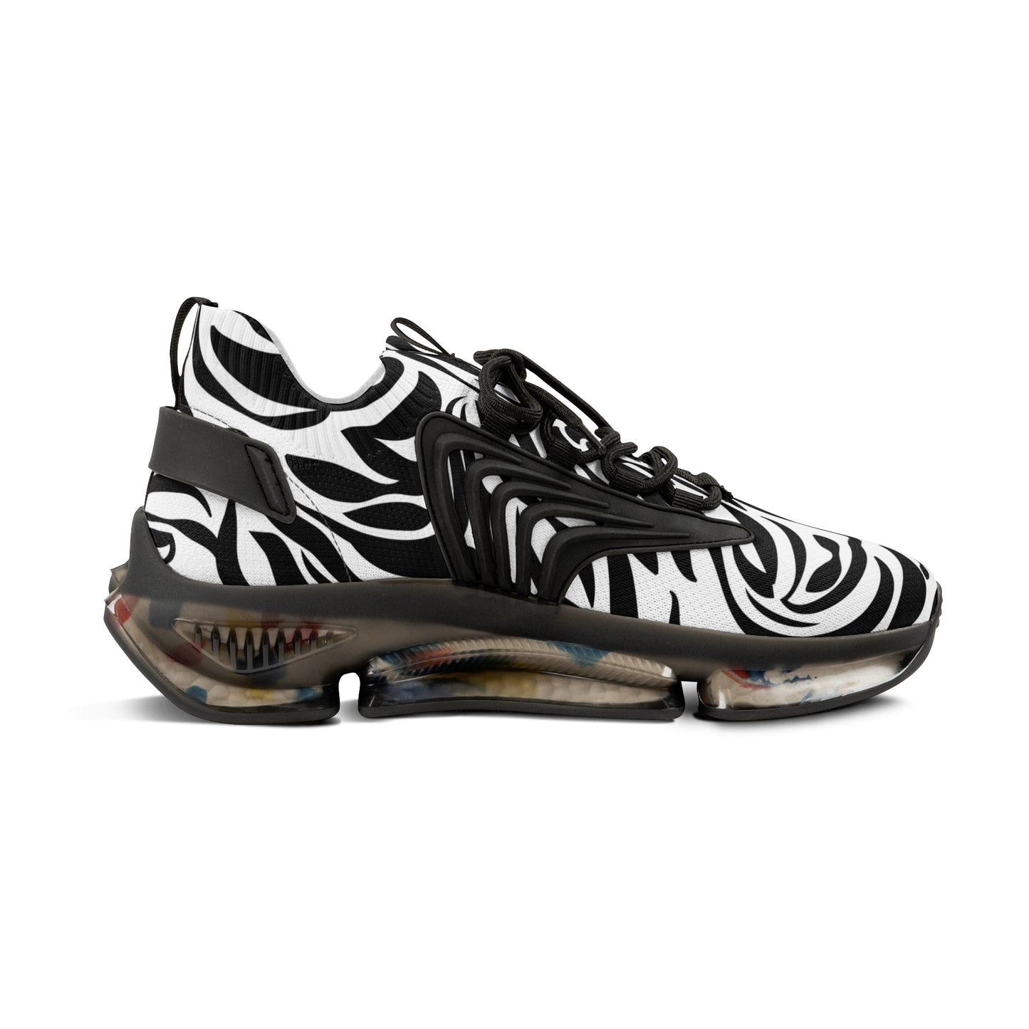 Stylish Zebra Print Men's Mesh Sneakers - Trendy Athletic Footwear for Everyday Wear