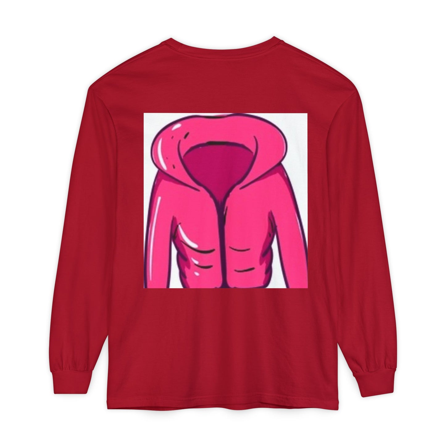 Unisex Garment-Dyed Long Sleeve T-Shirt - Cute Hoodie Print for Casual Wear